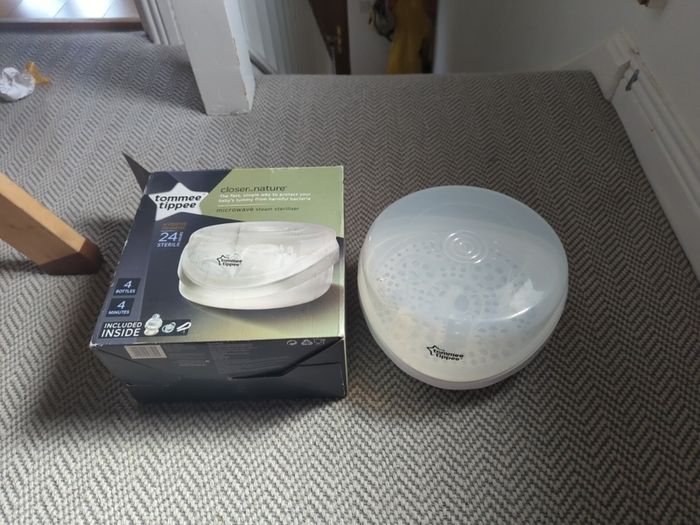 baby toddler bottle steriliser tommee tippee microwave steam