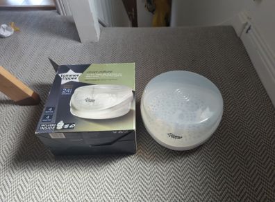 baby toddler bottle steriliser tommee tippee microwave steam