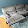 Fabric Corner Recliner Sofa - Taupe Image 9
