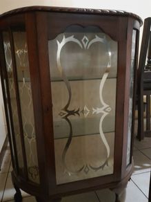 Mahogany glass cabinet