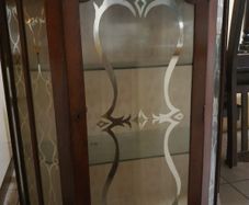 Mahogany glass cabinet