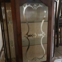 Mahogany glass cabinet