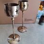 Brass Stemware Goblet Candle Holders . Image 8
