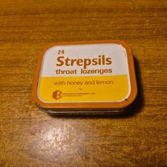 Vintage Strepsils Tin. Sore Throat Medication Storage. Antiseptic Lozenge Container. First Aid Memorabilia