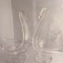 glass swans hand made and blown clear wedding gift present display decor shop art deco  Countertop hotel reception key holder  sweets  holder  Centre piece  figurine Image 6