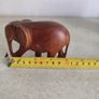 Small wooden elephant figurine, stylised elephant ornament with beautiful grain. Carved elephant collectible Image 6