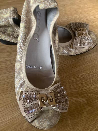 Ecco Low Wedge Ballerina Shoes