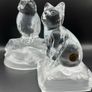 Pair of vintage crystal sculptures crafted by Cristal D'Arques Image 2
