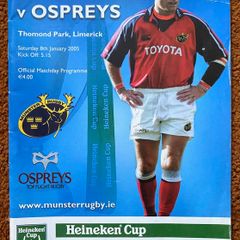 2005 Munster v Osprey - Heineken Cup Programme