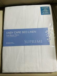 Supreme white fitted sheet 90 x 190 x 30 cm