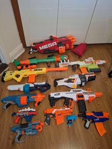 Nerf Guns Bundle( 13 various Nerf Guns) with bag of bullets