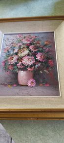 Robert Helman Original Textured Oil Painting Flowers Vase Signed Framed