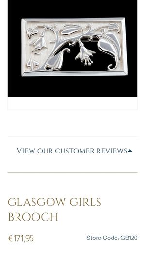 sterling silver Glasgow girls brooch