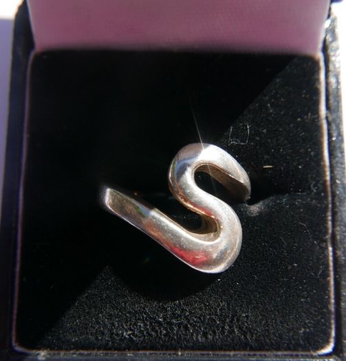 Vintage Elegant Retro Sterling Silver 925 Ring Size L - 5,63g