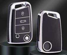 TPU Car Key Case Full Cover Fob For VW Volkswagen Golf 7 MK7 Tiguan MK2 For SEAT Ateca Leon FR 2 Ibiza For Skoda Octavia