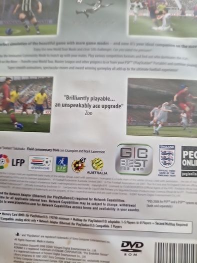 PES 2008 Pro Evolution Soccer PlayStation2 Ps2 Games Original