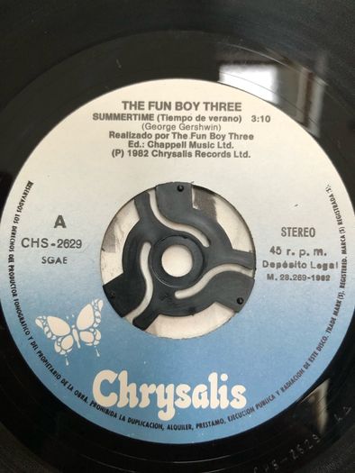 The Fun Boy Three - Summertime (1982) 7" Spain