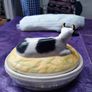 Antique Staffordshire Cow Butter Dish Image 10