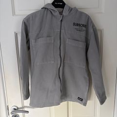 Next grey denim jacket hood age 10