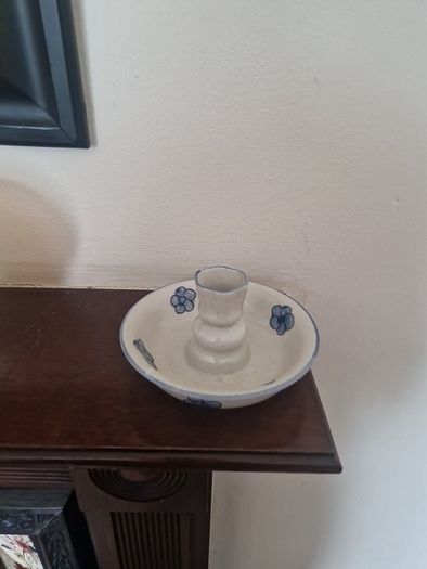 pottery candle holder