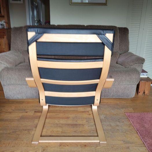 Scandinavian Armchair, and Footstool.