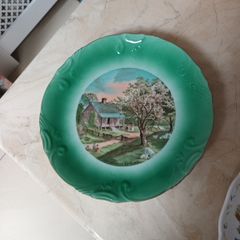 Fine Series Currier & Ives Vintage Porcelain  Plate - "Spring "