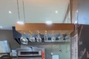 Large Wooden Ceiling-Mounted Hanging Wine Glass Rack with Chains