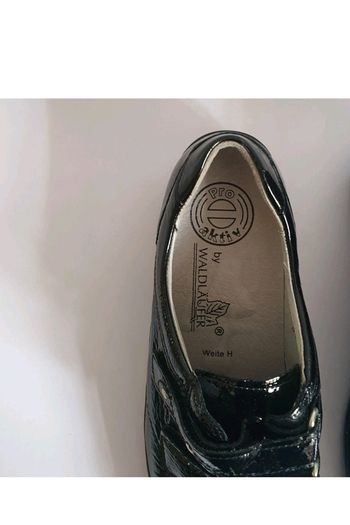 Waldlaufer Henni Black Patent Leather Comfort Shoes UK 3.5 Wide Fit BNIB  CAN POST