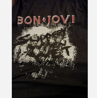BNWT Rock Style Vest Top - Slippery When Wet - Bon Jovi Top size 18