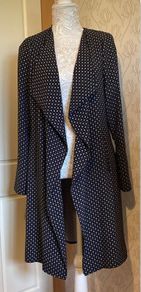 coat dressy light jacket black and cream