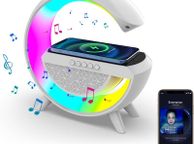 main image for ad Bluetooth Speaker LED Wireless Charger Table Lamp Wireless Charger LED G Shape