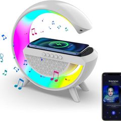 Bluetooth Speaker LED Wireless Charger Table Lamp Wireless Charger LED G Shape