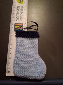 Dublin colours hand knitted decoration