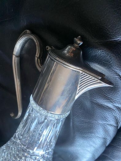 Vintage crystal wine jug