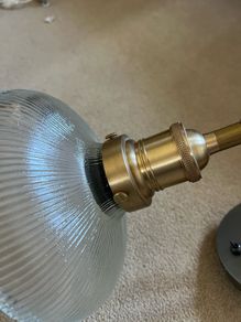 Industville brass/glass wall light