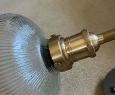 Industville brass/glass wall light