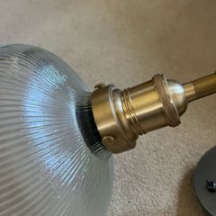 Industville brass/glass wall light