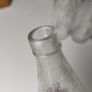 301 - Set of 4 Vintage Floral Decorative Collectible Clear Glass Tall Big Bottles Image 3