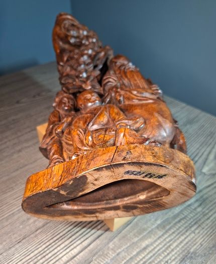 Chinese Wood Carving Qing Large 35cm
