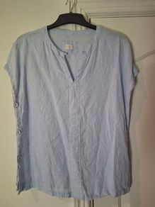 light blue linen shirt Size S Poetry