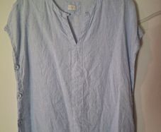 light blue linen shirt Size S Poetry