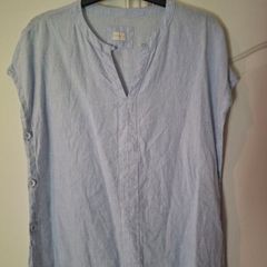 light blue linen shirt Size S Poetry