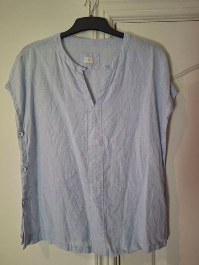light blue linen shirt Size S Poetry