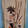 Vintage wildflower print in brass frame Image 7