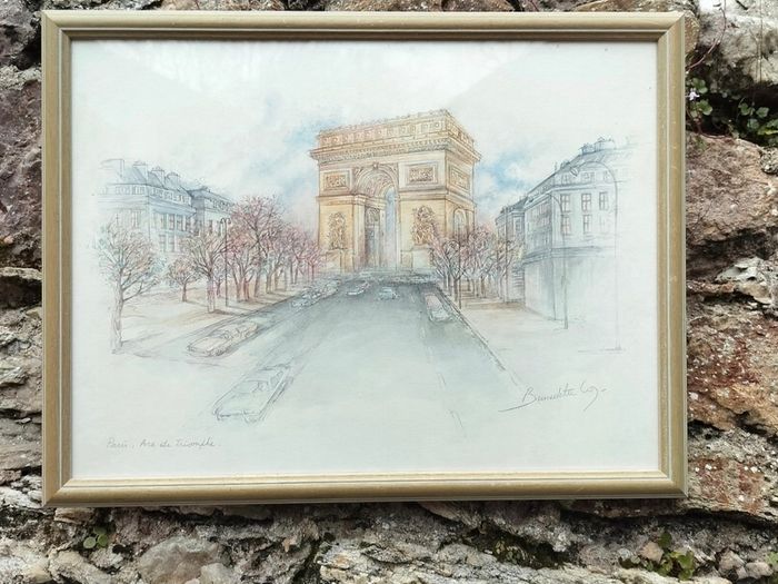 Watercolor Framed Painting By Bernadette Voz print