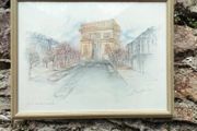 Watercolor Framed Painting By Bernadette Voz print