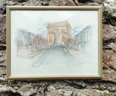 Watercolor Framed Painting By Bernadette Voz print