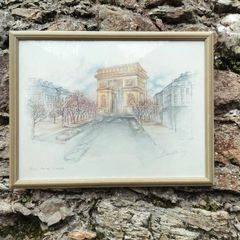 Watercolor Framed Painting By Bernadette Voz print