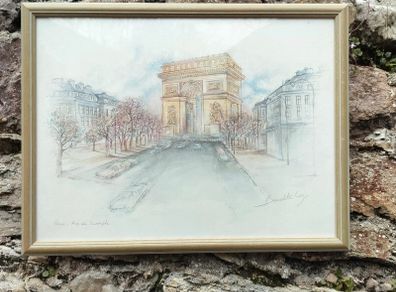 Watercolor Framed Painting By Bernadette Voz print