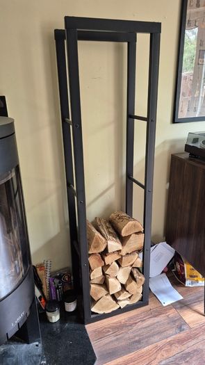 Metal log rack